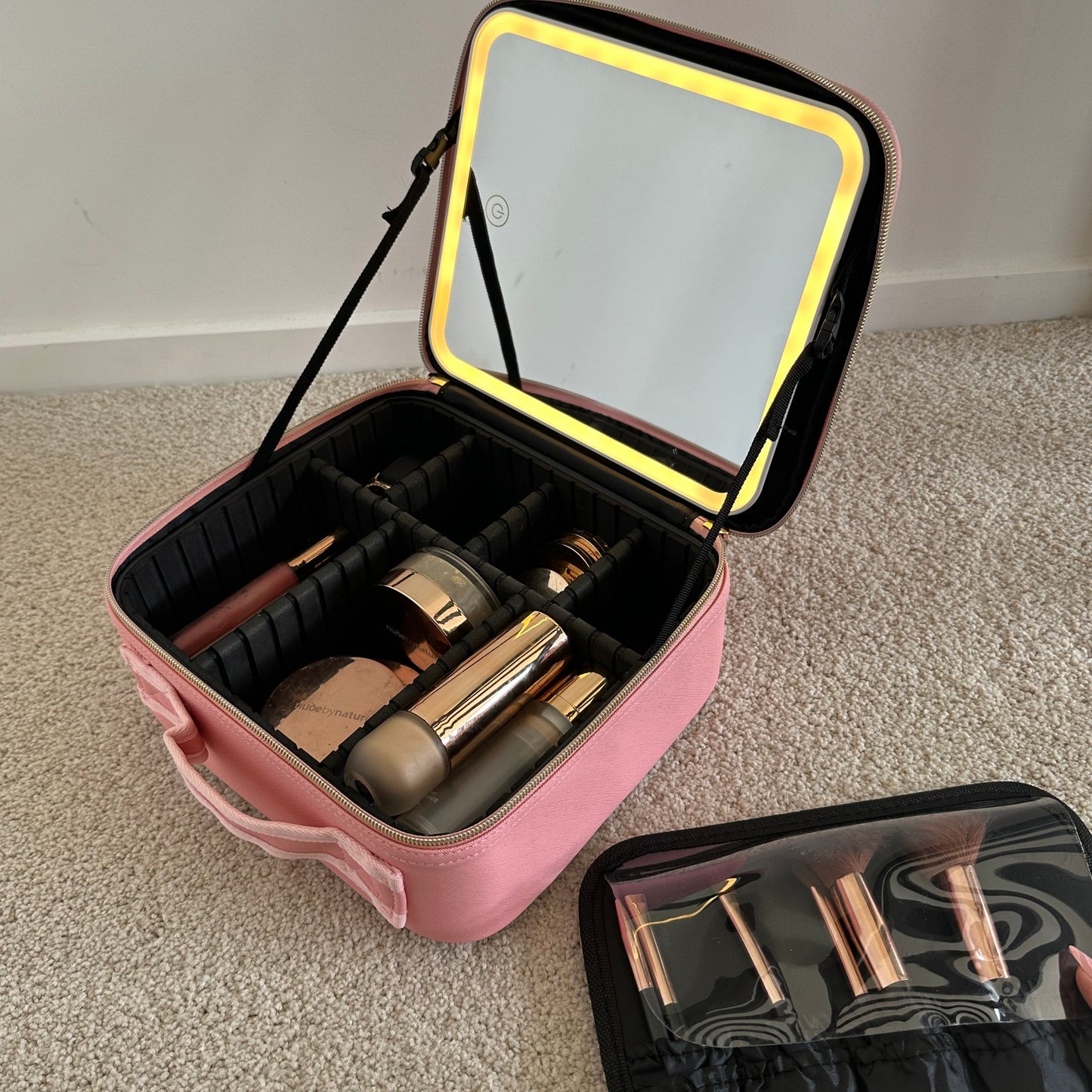 LED Mirror Make-up Bag