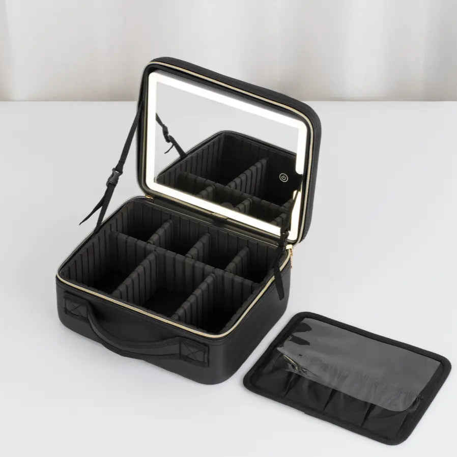 LED Mirror Make-up Bag